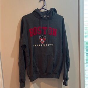 Gray Boston University Hoodie